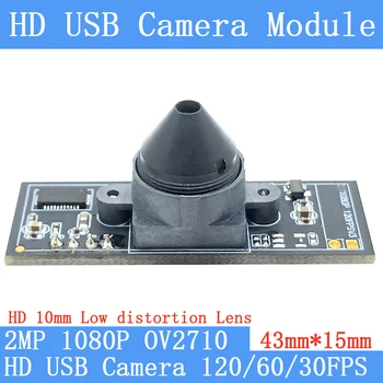 2MP Nízke Skreslenie USB Modul Kamery 1080P OV2710 Hd 120fps Vysokej Rýchlosti Mini CCTV Linux UVC Webcam Dohľadu 10 mm